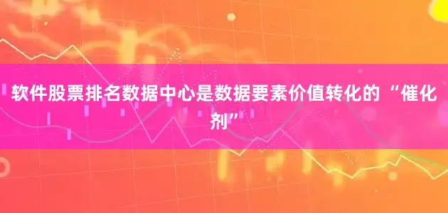 软件股票排名数据中心是数据要素价值转化的 “催化剂”