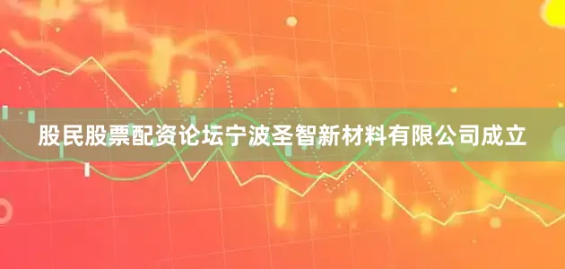 股民股票配资论坛宁波圣智新材料有限公司成立